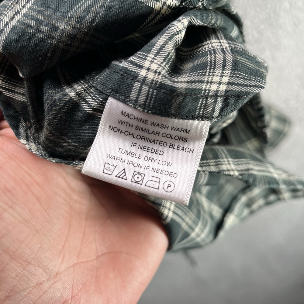 Vintage C C Filson Seattle Shirt Mens Large Green Plaid Lightweight Long Sleeve - Picture 5 of 9